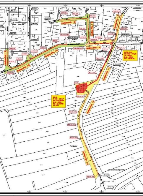 Lageplan der Zimmerstraße/Reutestraße diverse Einzeichnungen, wie unten im Text beschrieben.