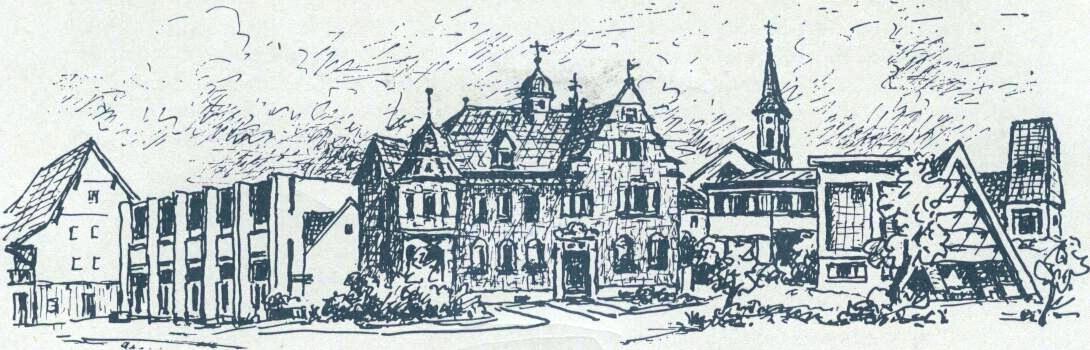 Logo des Dauchinger Anzeigers. In schwarz-weiß sind Gebäude wie das Rathaus, Feuerwehrgebäude und die Kirche zu sehen Logo des Dauchinger Anzeigers. In schwarz-weiß sind Gebäude wie das Rathaus, Feuerwehrgebäude und die Kirche zu sehen