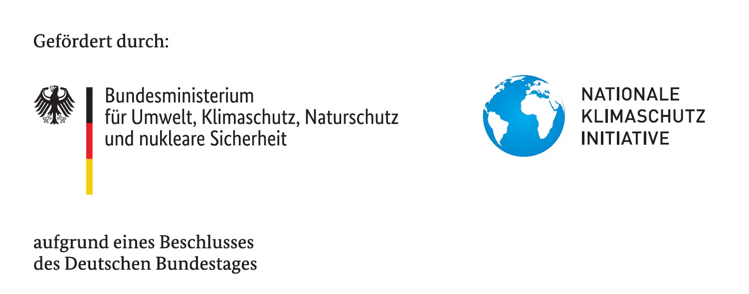 Maßnahme wird durch Bundesministerium Wirtschaft und Klimaschutz und durch die Nationale Klimaschutz Initiative gefördert.